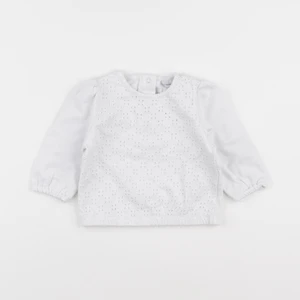 Vertbaudet - sweat blanc - 9 mois