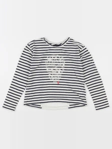 IKKS - tee-shirt blanc, bleu - 8 ans