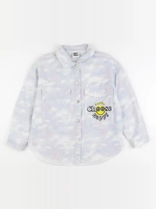 Zara - chemise imprimé au dos bleu, rose - 8 ans