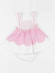 Jacadi - robe rose, blanc - 6 mois