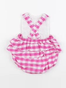 Jacadi - combinaison blanc, rose - 6 mois