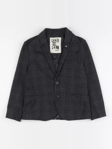 IKKS - veste imprimé au dos noir, gris - 8 ans