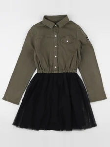 IKKS - robe imprimé au dos vert, noir - 10 ans