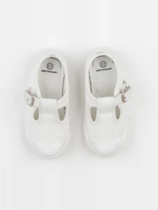 Vertbaudet - tennis à scratch/ lacets blanc - pointure 23