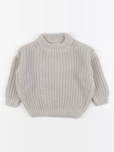 Kids of April  - pull gris, beige - 5/6 ans