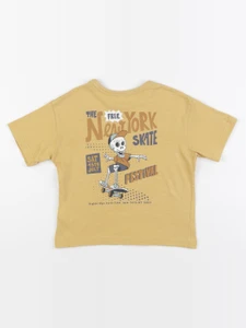 Vertbaudet - tee-shirt imprimé au dos jaune - 4 ans