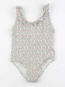 Monoprix - maillot de bain vert, rouge - 6 ans