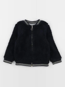 Monoprix - sweat réversible bleu, gris - 4 ans