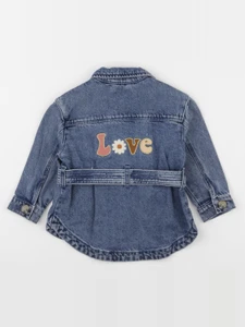 Vertbaudet - veste imprimé au dos bleu - 3 ans