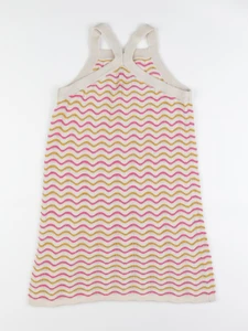 Monoprix - robe beige, jaune, rose - 8/10 ans