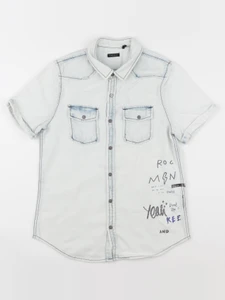 IKKS - chemise imprimé au dos bleu - 12 ans