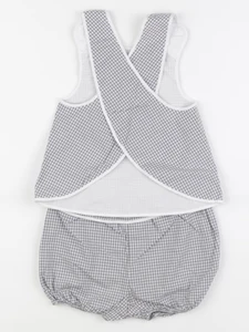 Jacadi - ensemble blanc, gris - 24 mois