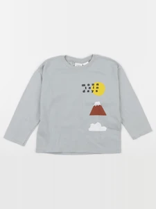Zara - tee-shirt imprimé au dos vert - 3 ans