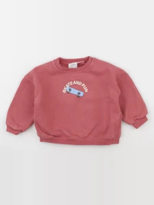 Zara - sweat imprimé au dos rose - 2 ans