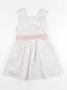 Vertbaudet - robe blanc, rose - 8 ans