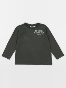 Zara - tee-shirt imprimé au dos vert - 3/4 ans