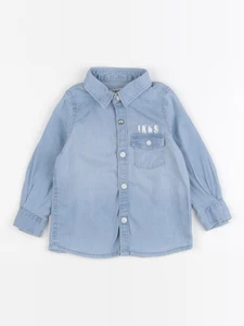 IKKS - chemise imprimé au dos bleu - 12 mois