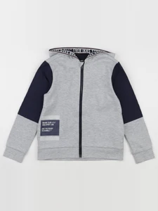 IKKS - sweat imprimé au dos gris, bleu - 10 ans