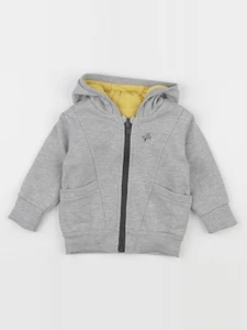 IKKS - sweat réversible gris - 12 mois