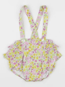 Jacadi - bloomer volants au dos, liberty jaune, rose - 12 mois
