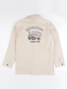 Vertbaudet - sur chemise imprimé au dos beige - 14 ans