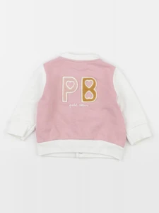 Petit Bateau - veste imprimé au dos rose, blanc - 3 mois