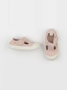 H&M - tennis à scratch/ lacets rose - pointure 18/19