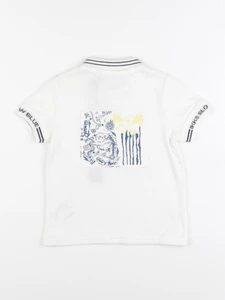 IKKS - polo imprimé au dos blanc - 18 mois