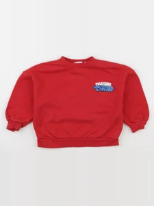 Zara - sweat imprimé au dos rouge - 4 ans