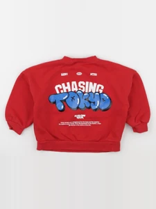 Zara - sweat imprimé au dos rouge - 4 ans