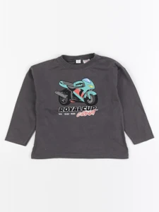 Zara - tee-shirt imprimé au dos gris - 2 ans