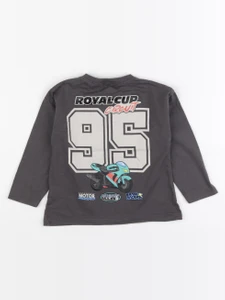 Zara - tee-shirt imprimé au dos gris - 2 ans