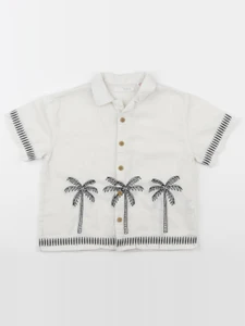 Zara - chemise imprimé au dos beige - 4 ans