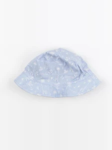 Vertbaudet - chapeau réversible bleu - 3/6 mois