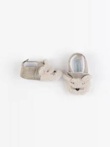 Vertbaudet - chaussons beige - pointure 17