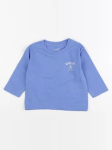 Vertbaudet - tee-shirt imprimé au dos bleu - 2 ans