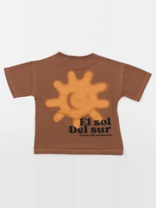 Zara - tee-shirt imprimé au dos marron - 3 ans