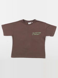 Zara - tee-shirt imprimé au dos marron - 3 ans