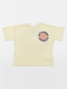 Zara - tee-shirt imprimé au dos jaune - 3 ans