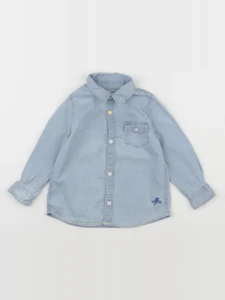 IKKS - chemise imprimé au dos bleu - 18 mois