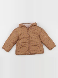 Vertbaudet - doudoune réversible rose, marron - 3 ans