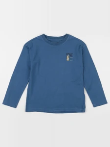 Vertbaudet - tee-shirt imprimé au dos bleu - 8 ans