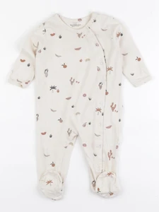 Vertbaudet - pyjama coton beige - 9 mois