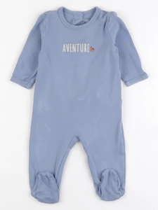 Vertbaudet - pyjama coton bleu - 9 mois