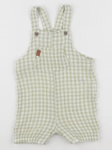 Vertbaudet - salopette blanc, vert - 12 mois
