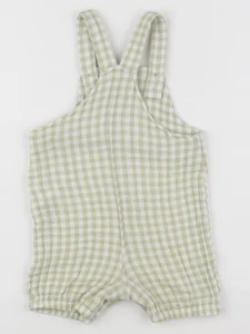 Vertbaudet - salopette blanc, vert - 12 mois