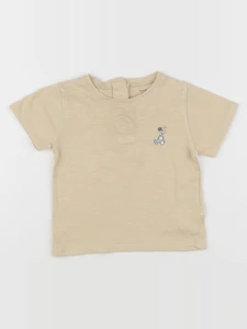 Vertbaudet - tee-shirt beige - 12 mois