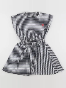 Vertbaudet - robe blanc, bleu - 8 ans