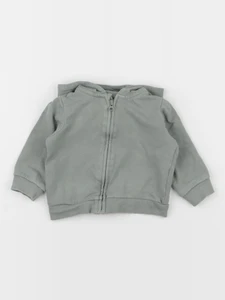 H&M - sweat vert - 2/4 mois