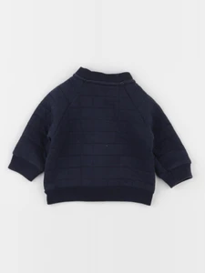 Petit Bateau - sweat bleu - 3 mois
